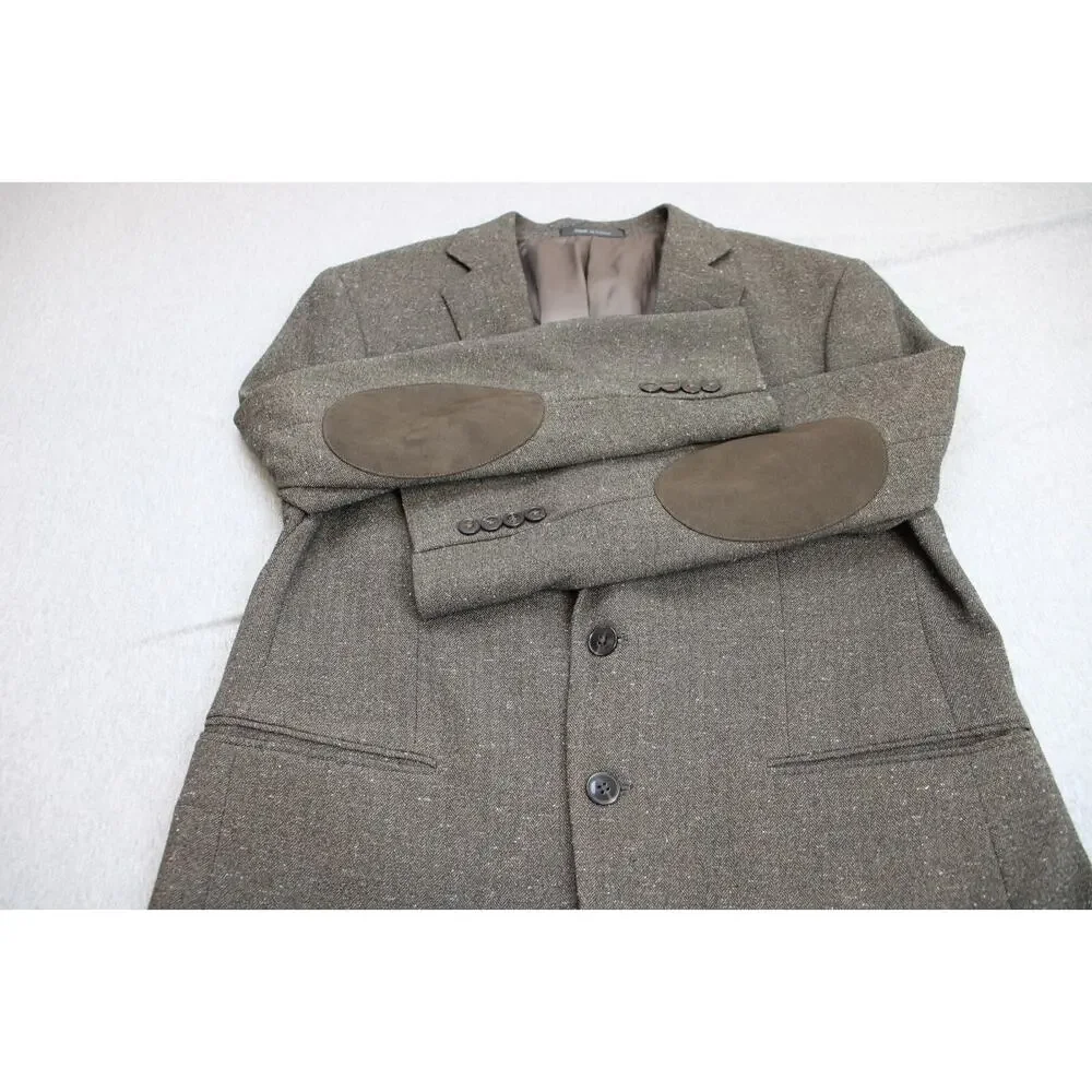 Calvin Klein Blazer Mens 40S Brown Extreme Slim‎ Fit 2 Button Single Breasted